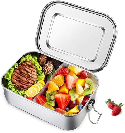 metal bento box amazon|lunch box steel bento adult.